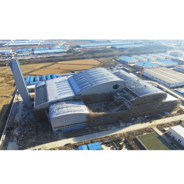 Estadio de fútbol prefabricado de estructura de techo de acero material